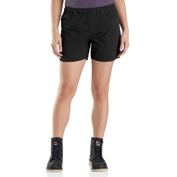 Carhartt Force Relaxed Fit Ripstop 5-Pocket Work Shorts In Black Women's Sz XXL - Picture 1 of 9